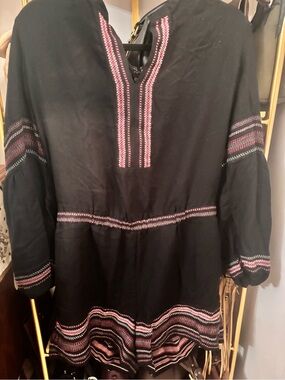 LOFT Black Knit Top with Crew Neck